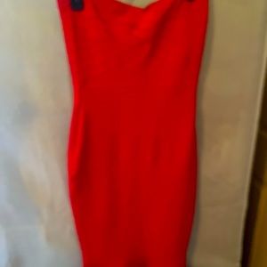 Red bombshell bandage dress